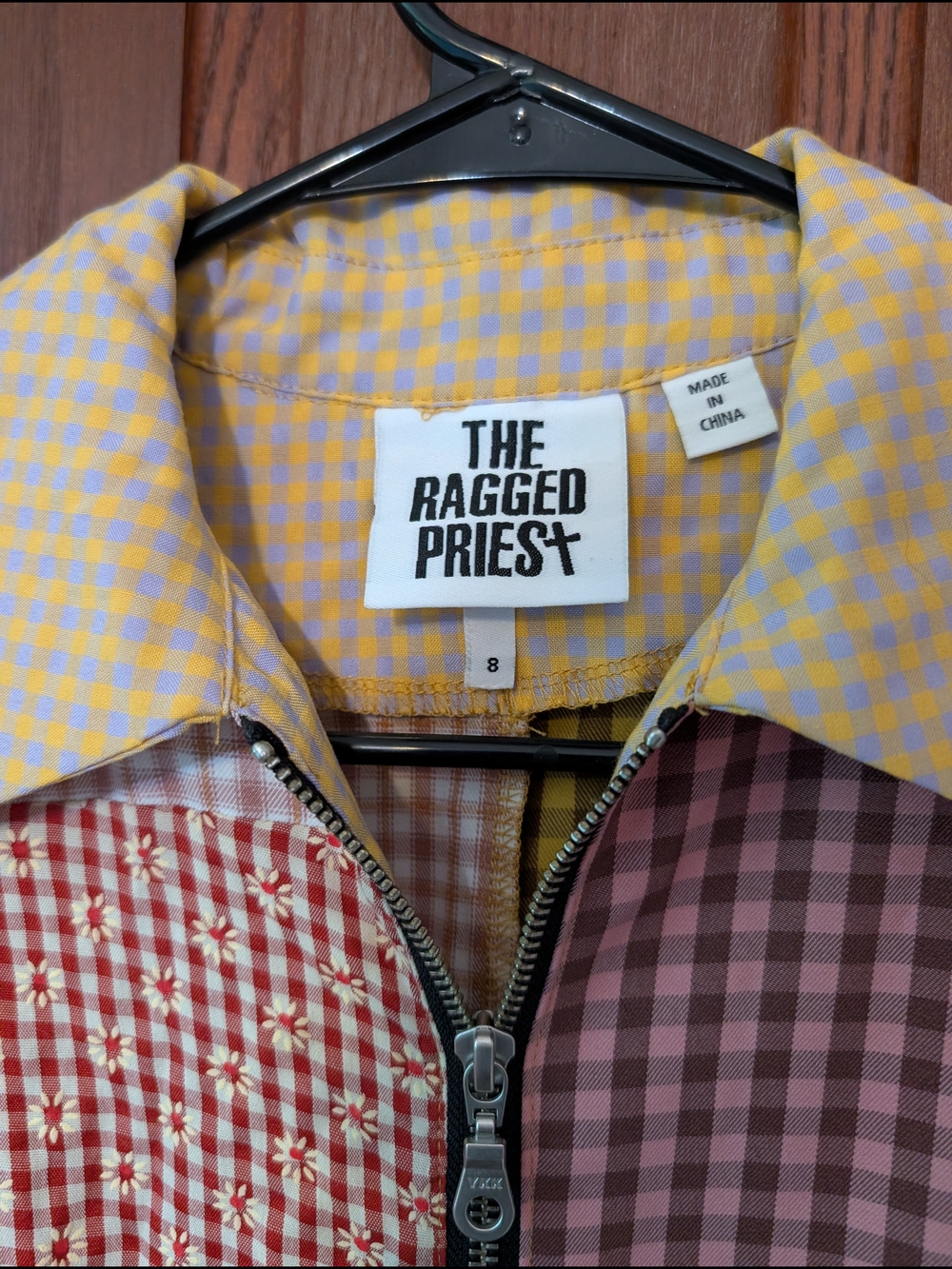The Ragged Priest Patchwork Zip-Up Dress - Pastel Multi-Colored - Picture 2 of 3